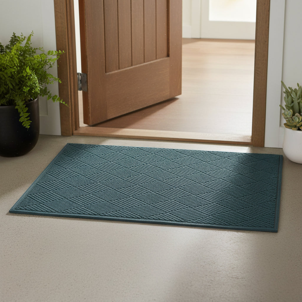 Tapis d'Entrée en Caoutchouc - Paillasson Rectangulaire Intérieur et Extérieur