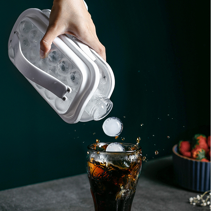 Bouteille à Glaçons 2-en-1 en Silicone - Moule Réutilisable pour Eau et Boissons