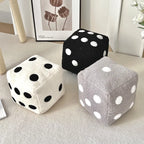Coussin en Forme de Dé en Coton et Polyester - Coussin Doux Rembourré avec Design Décoratif