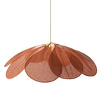 Suspension Florale en Tissu et Métal - Luminaire de Plafond pour Éclairage Intérieur