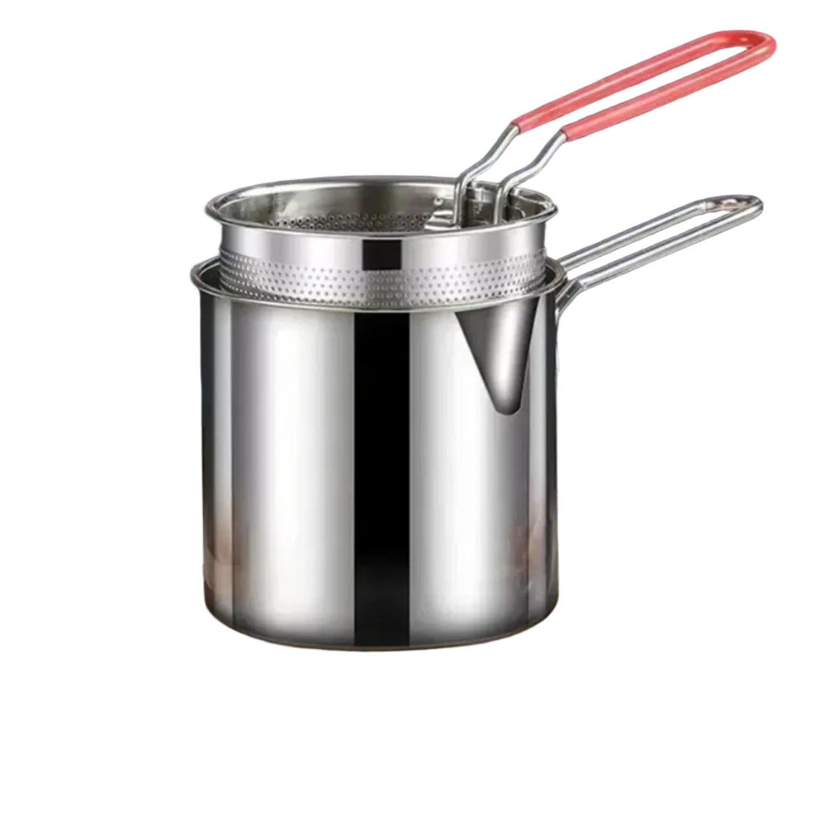 Friteuse 1200 ml en Acier Inoxydable - Récipient avec Passoire