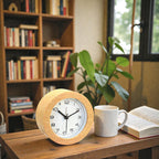 Réveil LED Rond avec Luminosité Réglable – Horloge Numérique de Bureau pour Intérieur
