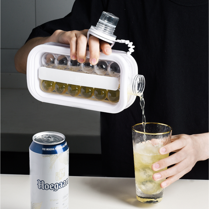 Bouteille à Glaçons 2-en-1 en Silicone - Moule Réutilisable pour Eau et Boissons