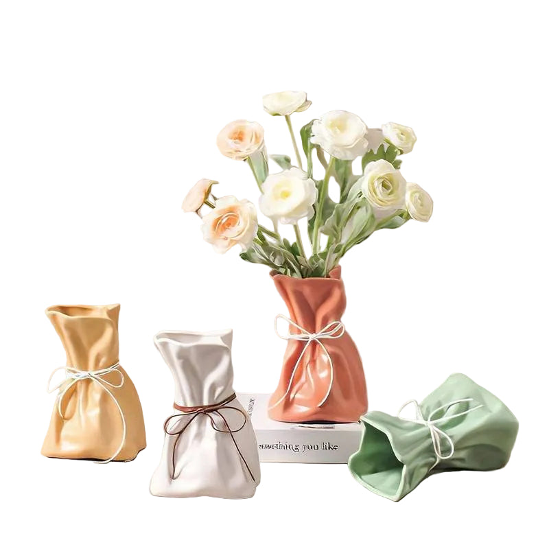 Vase à Fleurs Multicolore en Résine - Vase Décoratif Artistique pour Intérieur