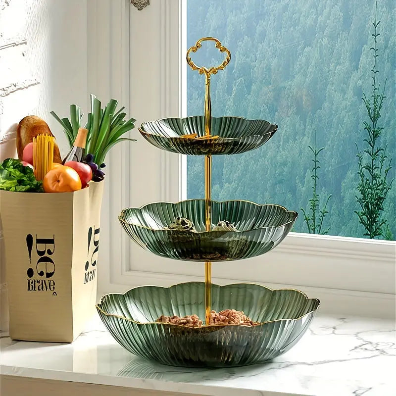 Trivio Tier Bol à Fruits - Panier à Fruits à Plusieurs Niveaux pour Rangement de Cuisine