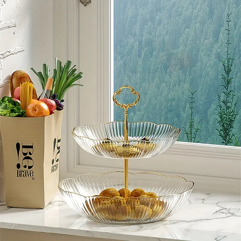 Trivio Tier Bol à Fruits - Panier à Fruits à Plusieurs Niveaux pour Rangement de Cuisine