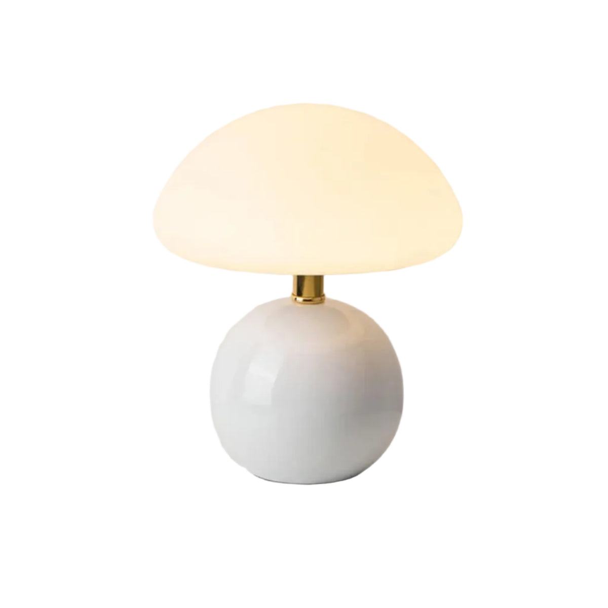 Lampe de Table Champignon - Lampe LED en Céramique et PVC avec Couleurs de Lumière Ajustables