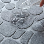 Grand Tapis de Bain à Rayures - Tapis en Polyester avec Dos Antidérapant en PVC