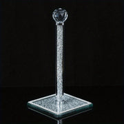 Porte-Rouleau de Cuisine sur Pied - Finition Dorée avec Décoration en Cristal