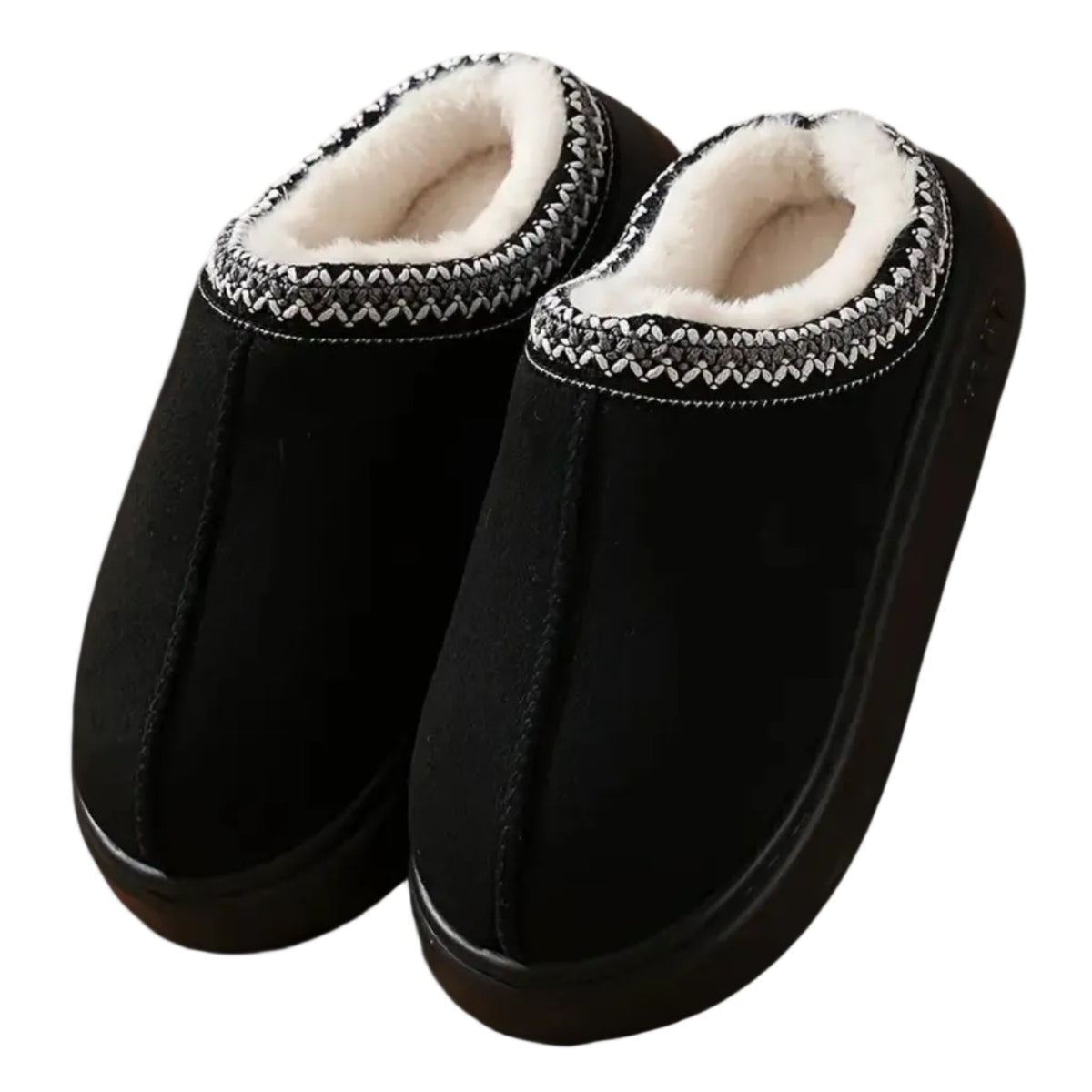 Chaussons Fermés Unisexes - Doublure Douce avec Semelle Antidérapante pour Usage Intérieur