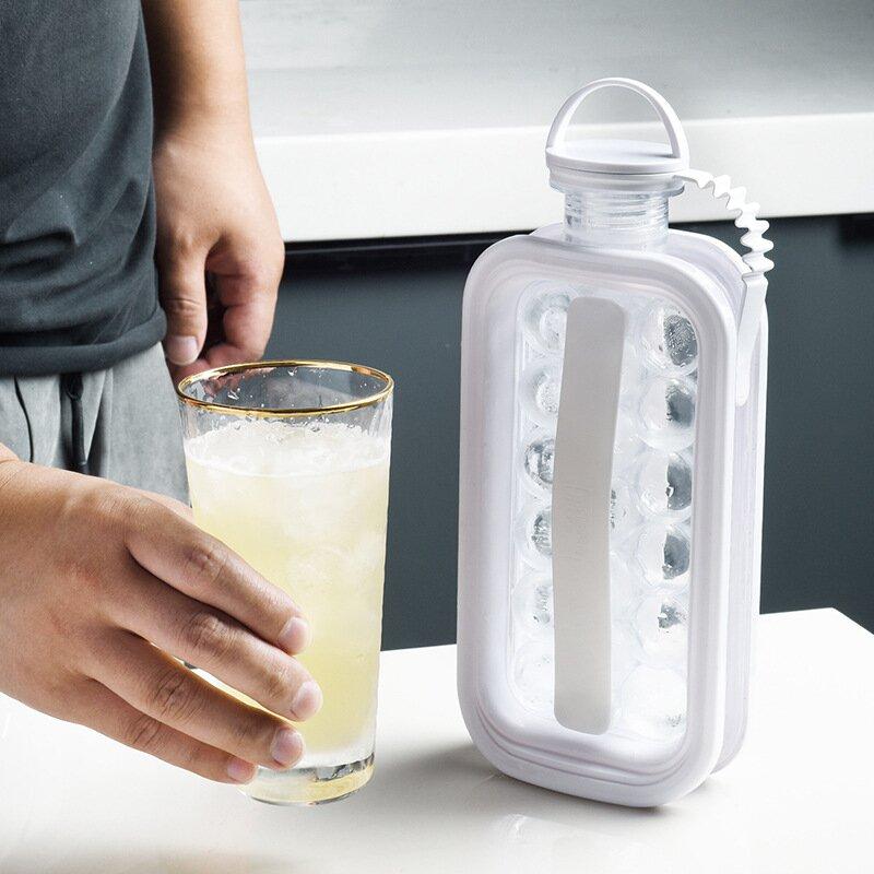 Bouteille à Glaçons 2-en-1 en Silicone - Moule Réutilisable pour Eau et Boissons