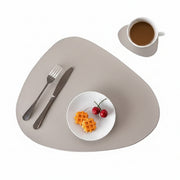 Set de Sets de Table en Cuir PU - Sous-Plateaux Résistants à l'Eau avec Dessous de Verre