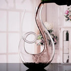 Carafe à Vin en Spirale - Carafe en Verre pour Service et Aération du Vin