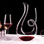 Carafe à Vin en Spirale - Carafe en Verre pour Service et Aération du Vin
