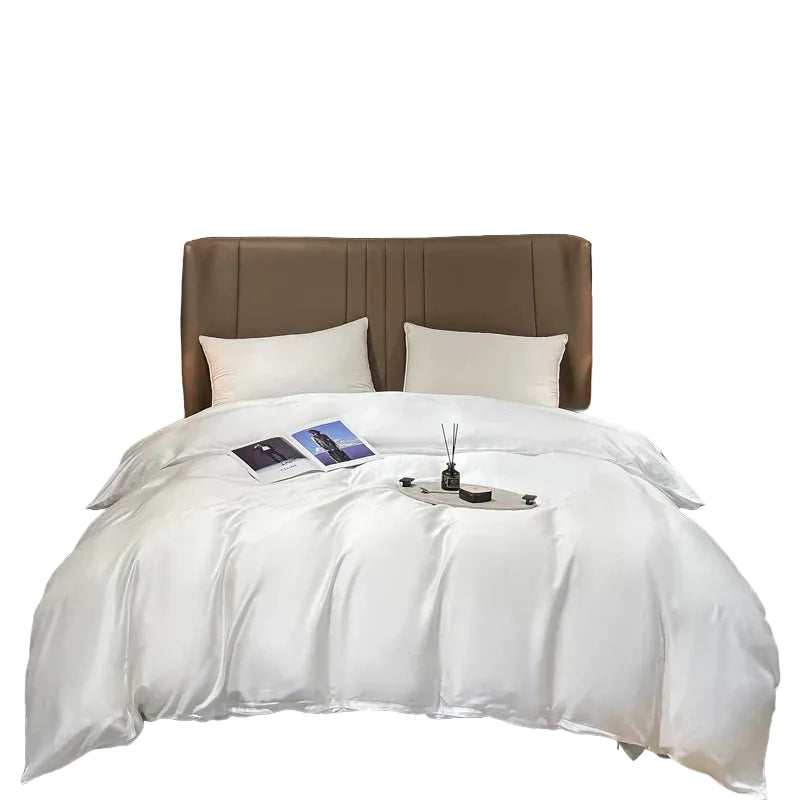 Parure de Housse de Couette en Soie de Mûrier – Literie en Fibre Naturelle à Finition Lisse