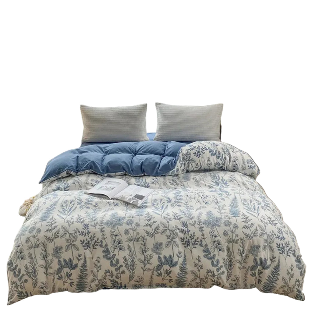 Parure de Housse de Couette en Coton Tissé – Literie Respirante pour Usage Quotidien