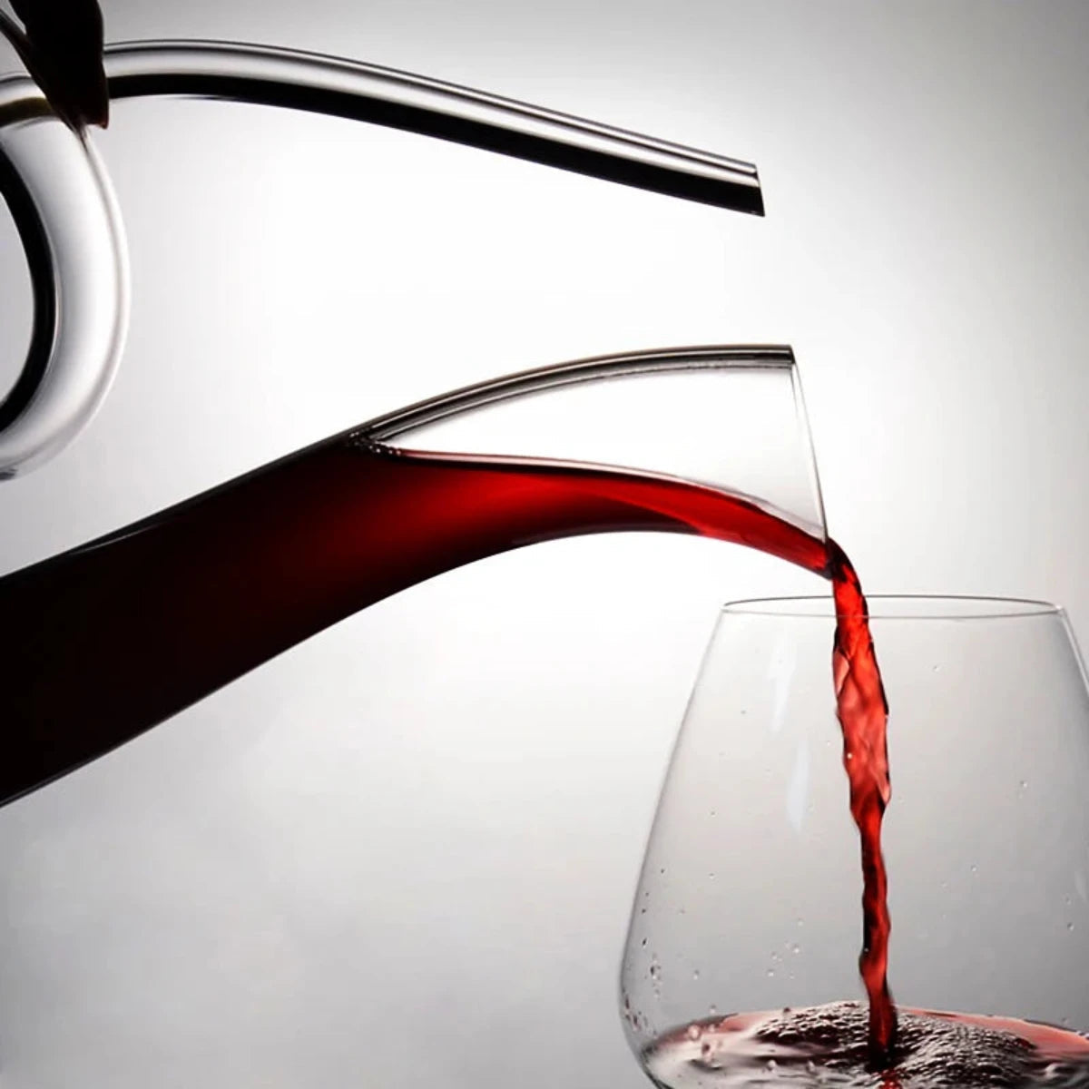 Carafe à Vin en Spirale - Carafe en Verre pour Service et Aération du Vin