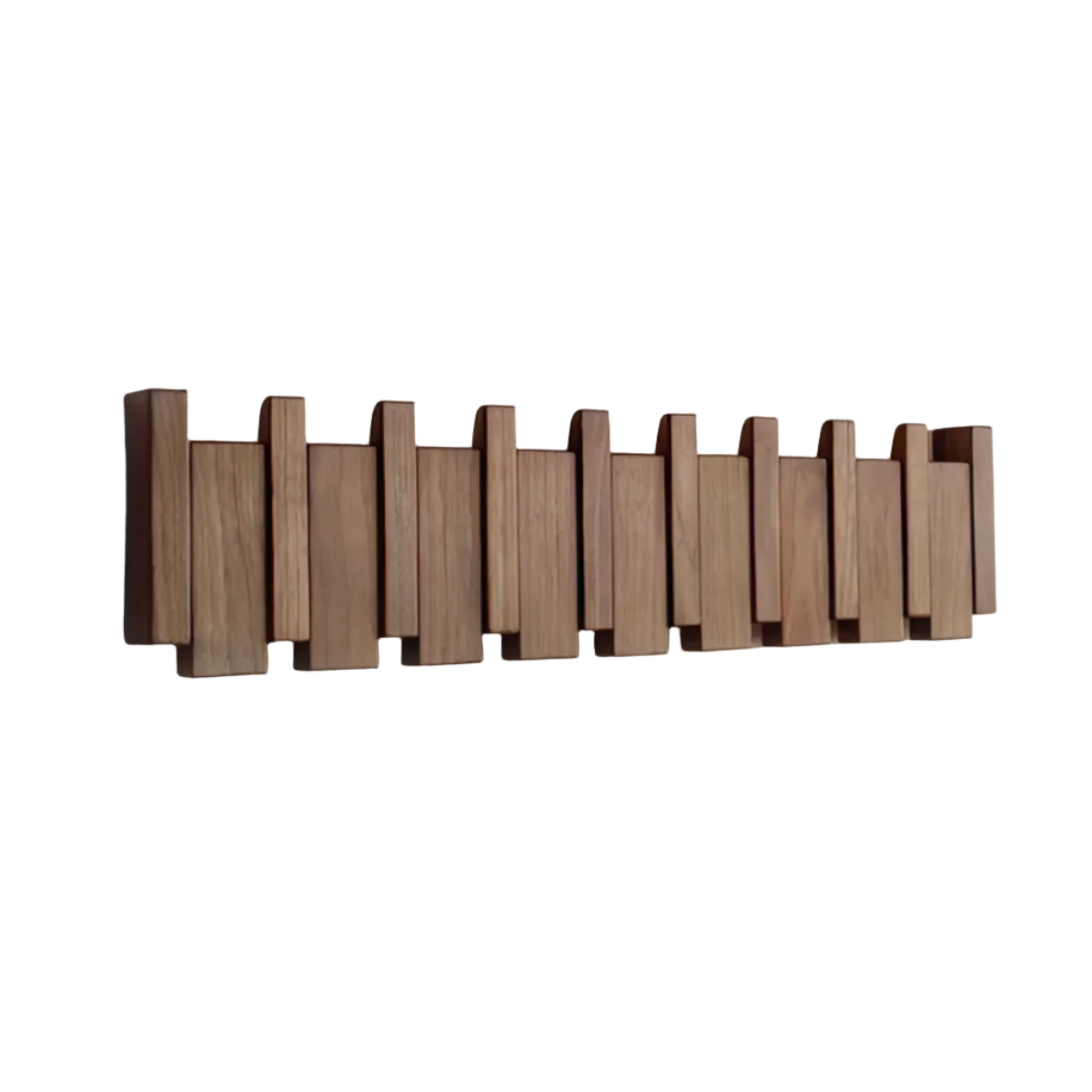 Porte-Manteau Pliable En Bois Pour Mur - Rangement Murale Avec 4, 6 Ou 8 Crochets