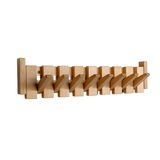 Porte-Manteau Pliable En Bois Pour Mur - Rangement Murale Avec 4, 6 Ou 8 Crochets