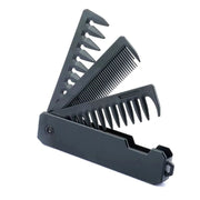 Peigne Pliable 3-en-1 Cheveux & Barbe - Dents Fines et Larges Interchangeables