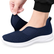 Chaussures de Confort Ajustables en Textile - Coupe Large avec Semelle EVA Légère