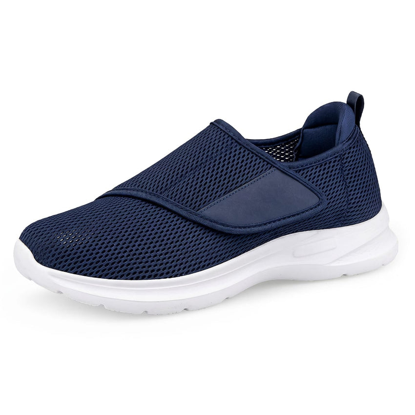 Chaussures de Confort Ajustables en Textile - Coupe Large avec Semelle EVA Légère
