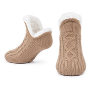Chaussettes d'Hiver Doublées - Semelle Antidérapante avec Talon Élastique