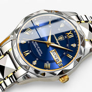 Montre Automatique Homme - Boîtier Argenté de 40 mm avec Bracelet en Cuir