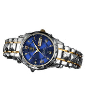 Montre Automatique Homme - Boîtier Argenté de 40 mm avec Bracelet en Cuir
