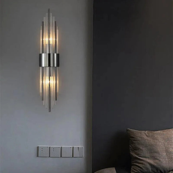 Lampe Murale LED en Cristal - Applique Murale en Acier Inoxydable pour Éclairage Intérieur