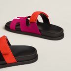 Sandales Plates Femme - Design Slip-On à Bout et Talon Ouverts avec Semelle Épaisse