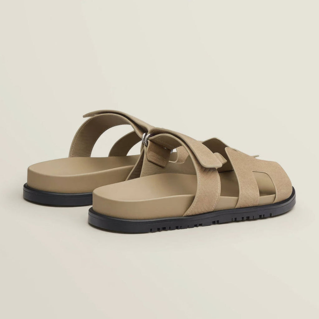 Sandales Plates Femme - Design Slip-On à Bout et Talon Ouverts avec Semelle Épaisse