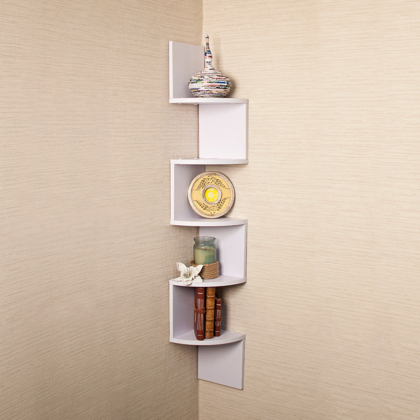 ZigStor - Étagère d'Angle en Zigzag pour Rangement Vertical