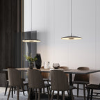 Lampe Pendante LED | Lampe de Plafond en Fer avec LED Intégrée & Finition Nickel | Pour Salle à Manger & Espaces de Vie