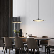 Lampe Pendante LED de Plafond - Structure en Fer avec Finition Nickel et Éclairage Intégré