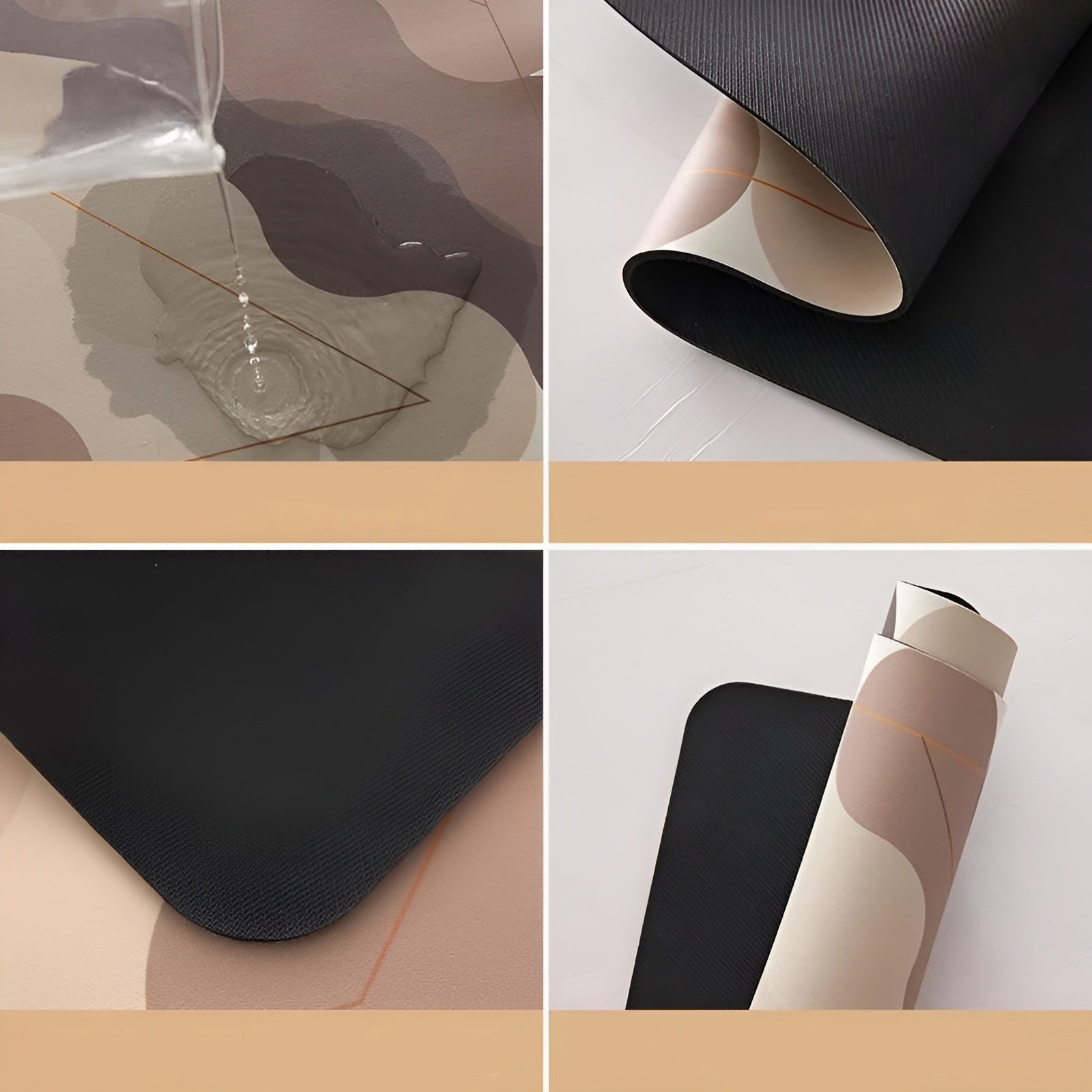 Tapis de Cuisine en PVC à Séchage Rapide - Tapis de Sol Antidérapant