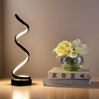 Lampe de Table LED Design Spiralé - Lampe Dimmable avec LED Intégrée