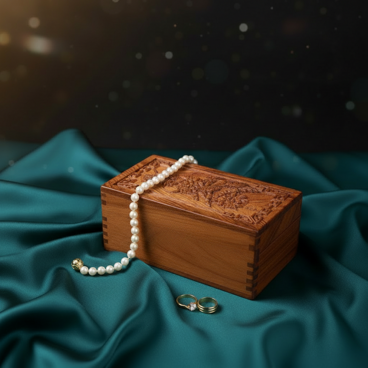 Boîte à Bijoux en Bois - Coffret de Rangement Décoratif avec Fermeture Discrète