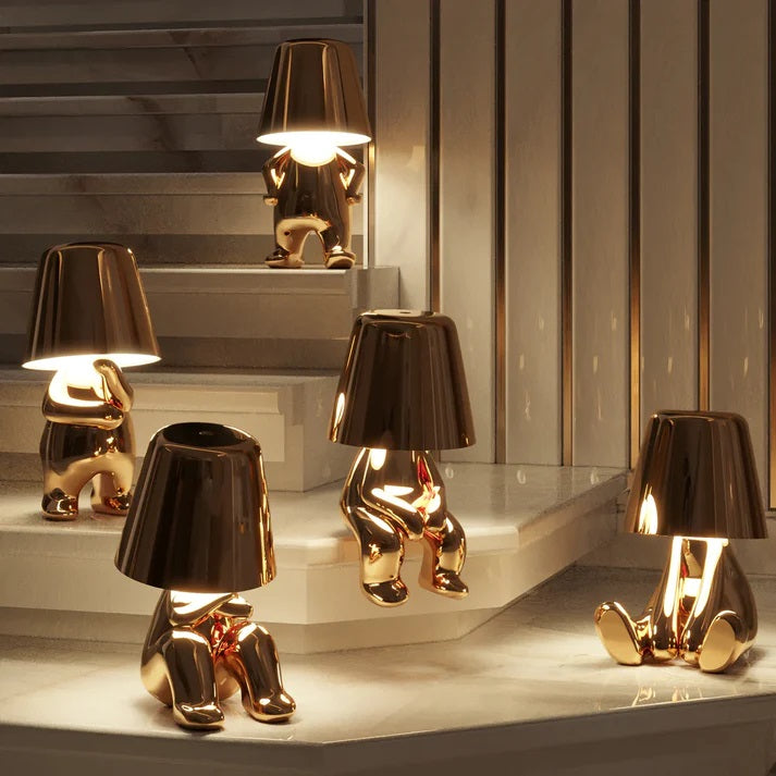 Lampe de Table LED Rechargeable - Aluminium et Résine avec Éclairage Réglable