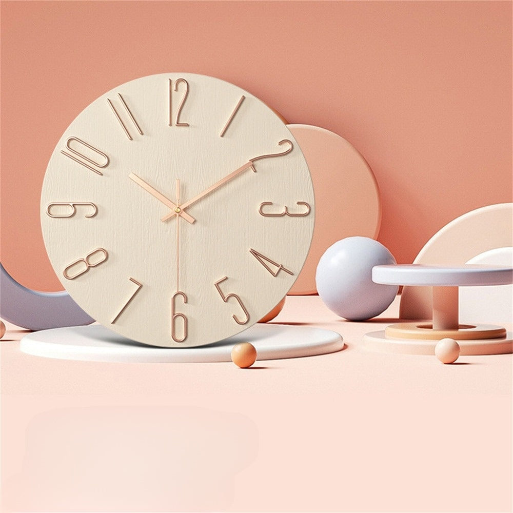 Horloge Murale en Plastique - Horloge Ronde de 30 cm Disponible en Plusieurs Couleurs