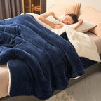 Couverture Réversible en Microfibre - Plaid Tricoté Doux pour Canapé et Lit