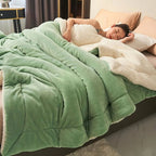 Couverture Réversible en Microfibre - Plaid Tricoté Doux pour Canapé et Lit