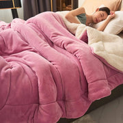Couverture Réversible en Microfibre - Plaid Tricoté Doux pour Canapé et Lit