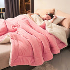 Couverture Réversible en Microfibre - Plaid Tricoté Doux pour Canapé et Lit