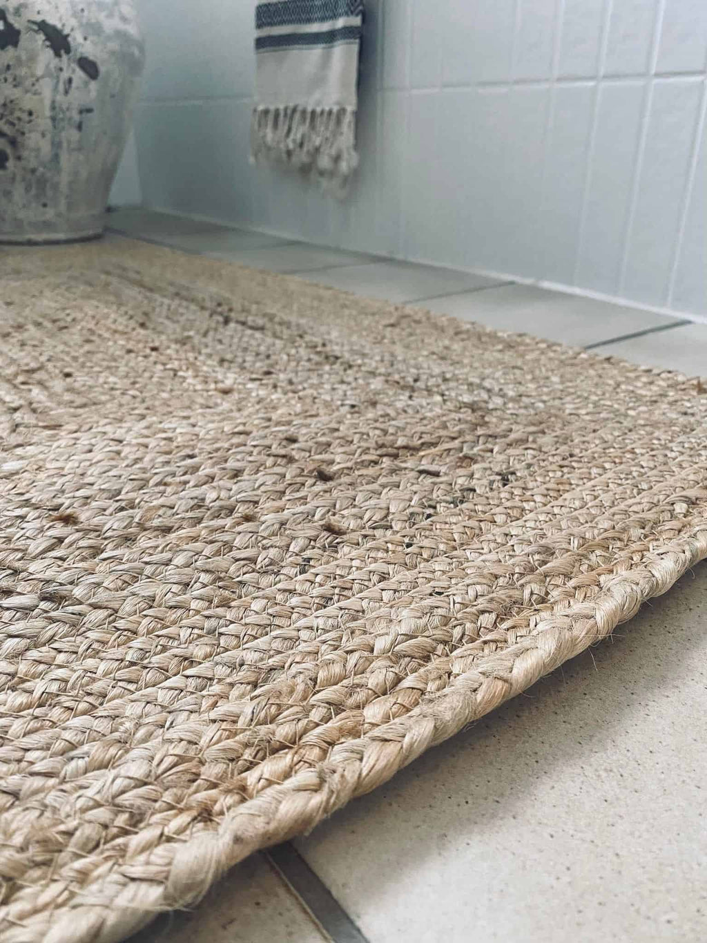 Tapis Rectangulaire en Jute – Tapis Tressé Pour Intérieur