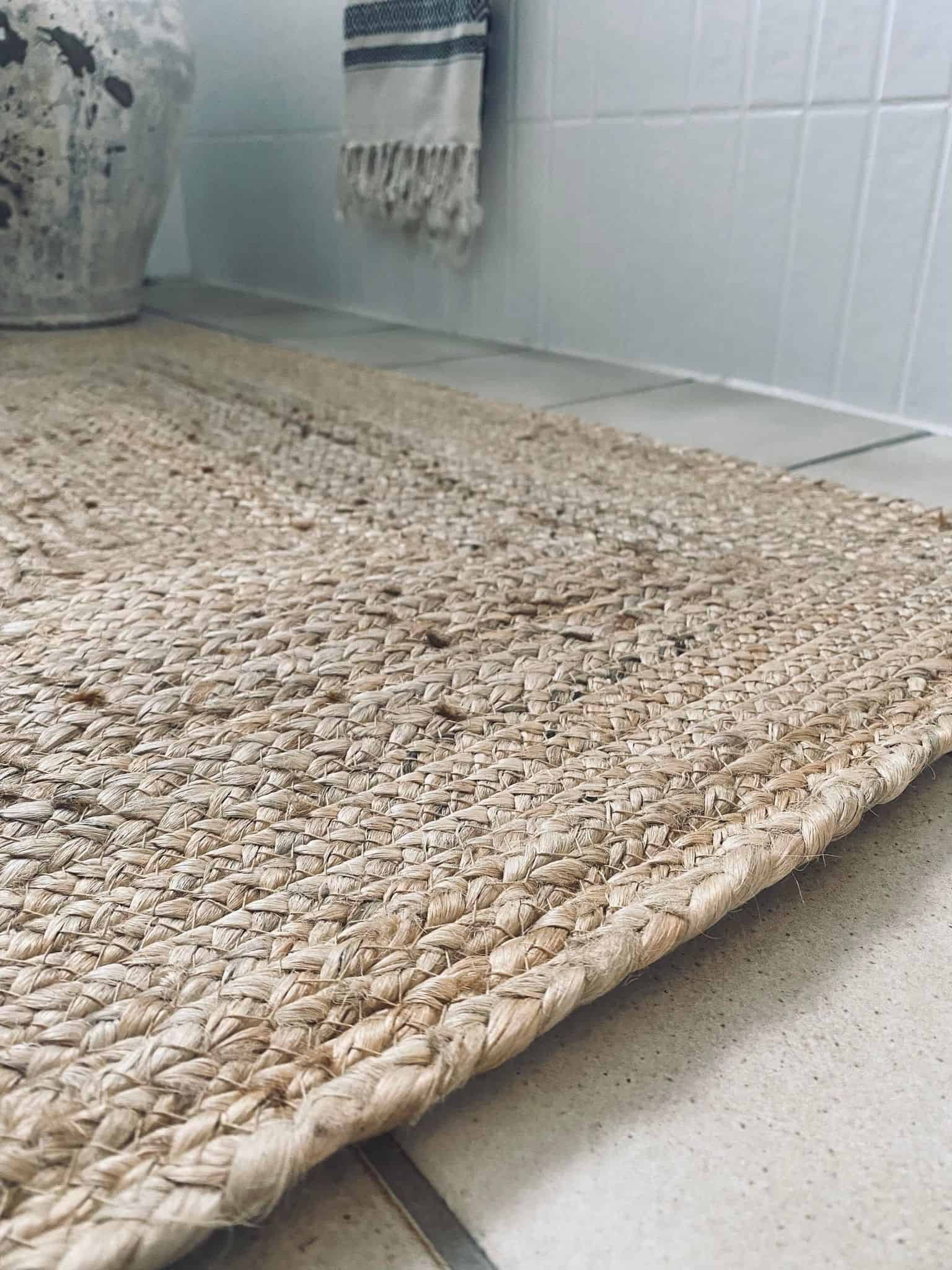Tapis Tressé en Jute Naturel 135x65 cm – Tapis, Jute, Naturel