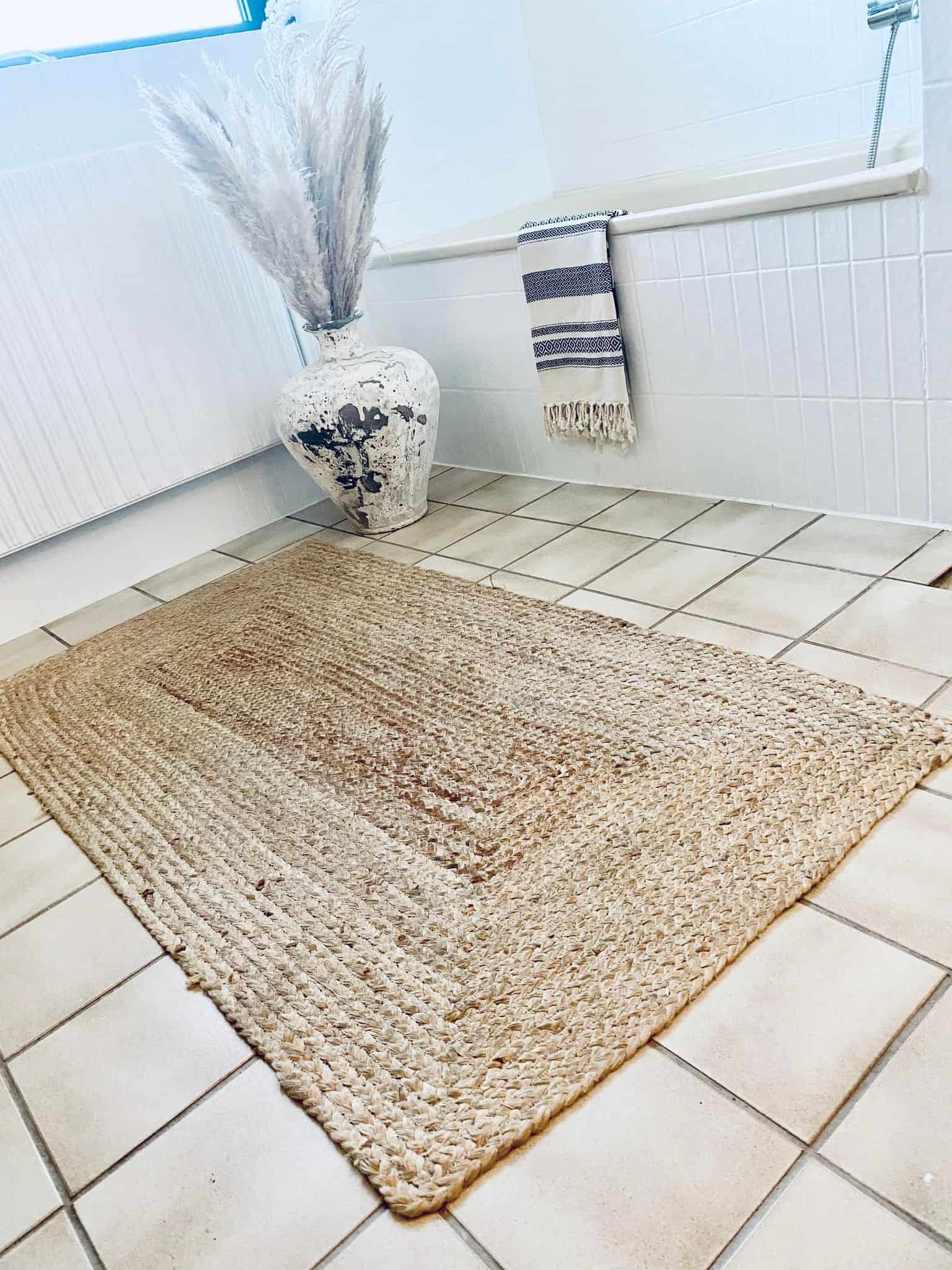 Tapis Tressé en Jute Naturel 135x65 cm – Tapis, Jute, Naturel