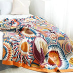 Plaid en Coton - Couverture Colorée d'Inspiration Scandinave pour Canapé & Lit