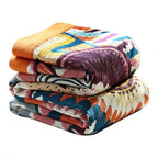 Plaid en Coton - Couverture Colorée d'Inspiration Scandinave pour Canapé & Lit