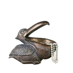 Décoration Pélican avec Plateau de Rangement - Ornement en Résine